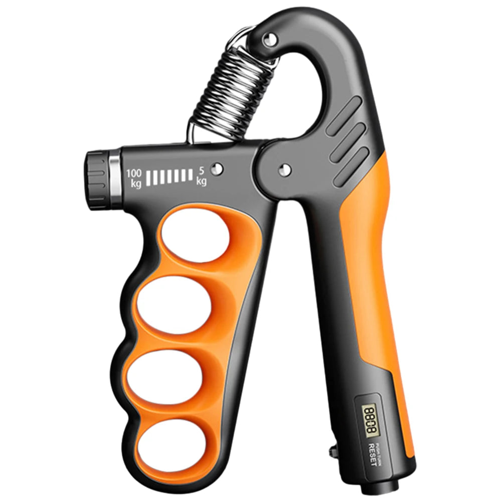 OrangeElectronic Color Adjustable Grip Strength Trainer 5–100 kg With Counter