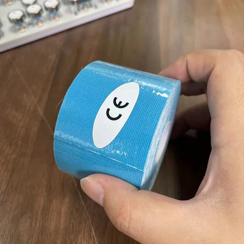 Light Blue Color Kinesiology Sports Tape Roll for Muscle Support