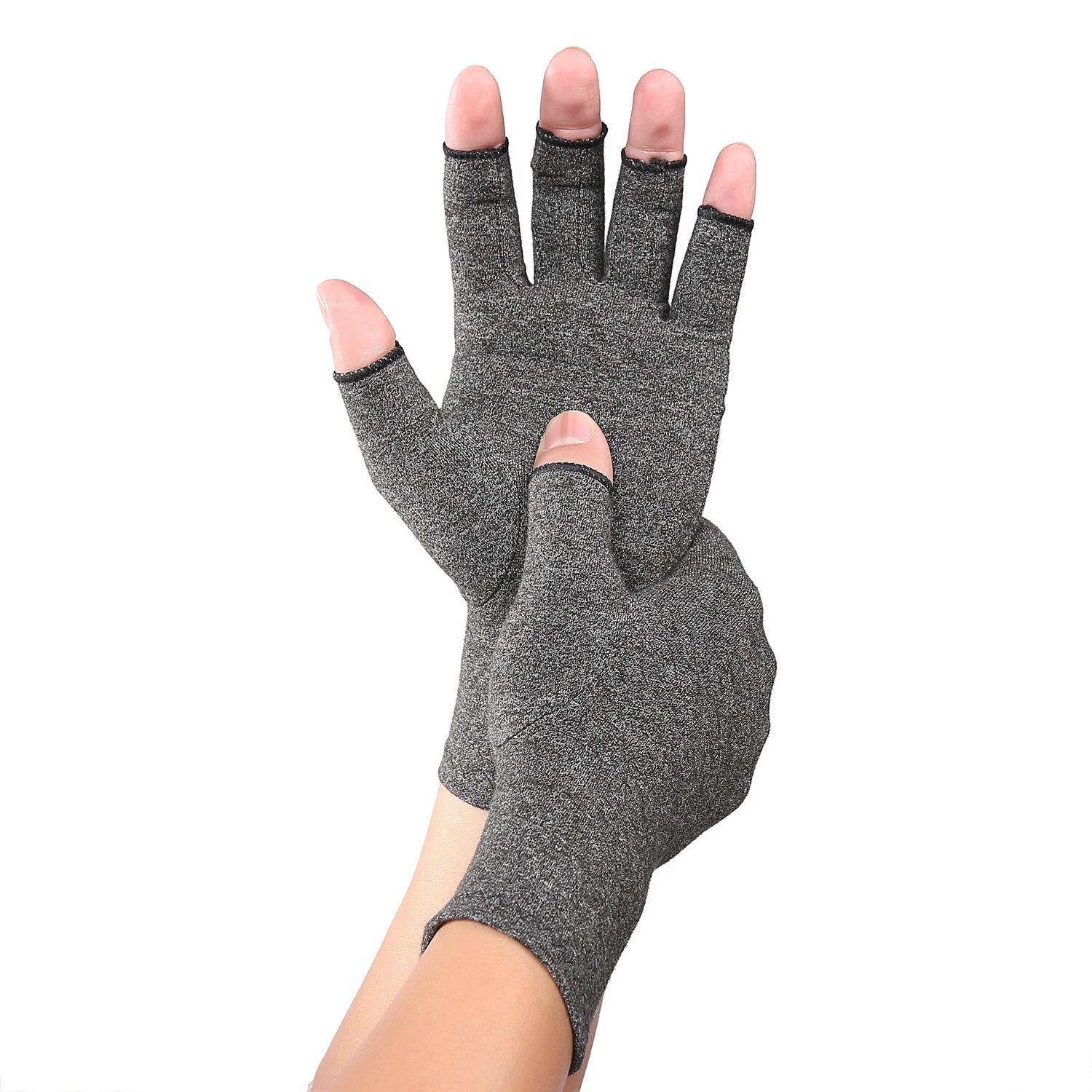 gray Color Compression Arthritis Gloves for Joint and Wrist Support