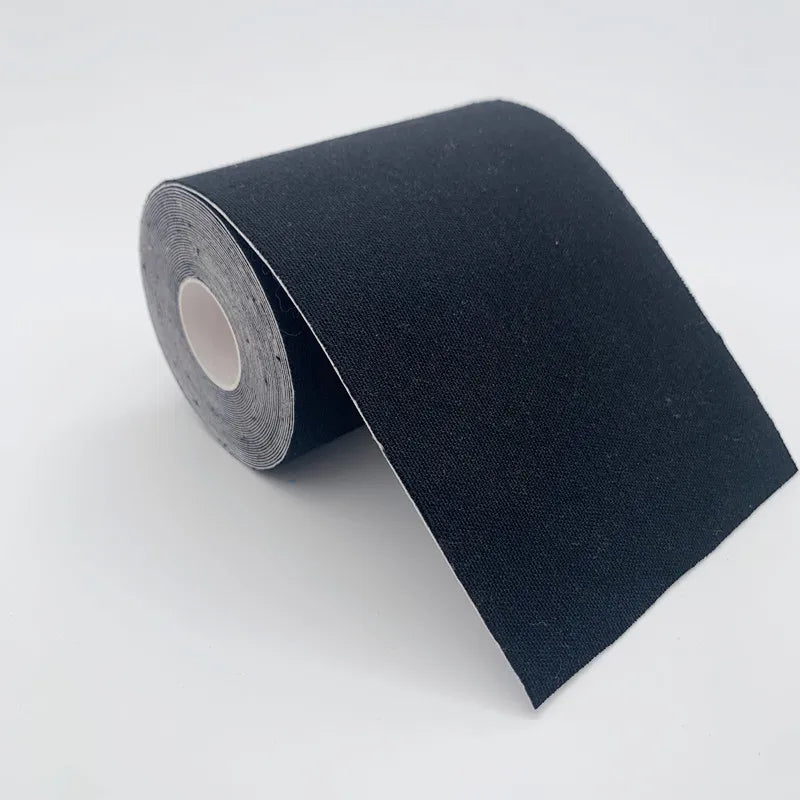 Black (1Pc) Color Waterproof Kinesiology Tape Roll for Sports Support